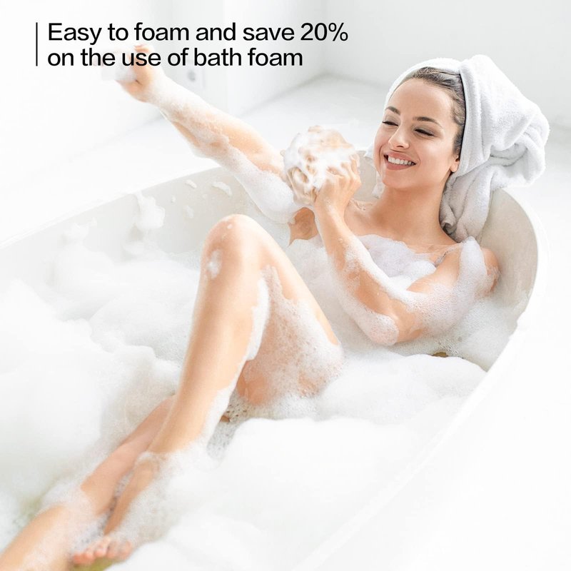 Fishent Loofahs Bath Sponge, 4 Pack 70g Soft Mesh Pouf Shower Puffs Loofa Exfoliating Body Scrubber Ball for Men and Women