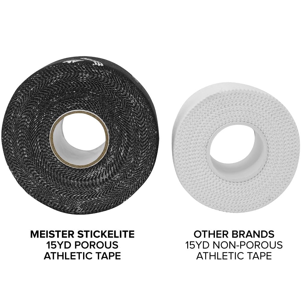 Meister StickElite Professional Porous Athletic Tape - 15yd x 1.5" - Black - 1 Roll"