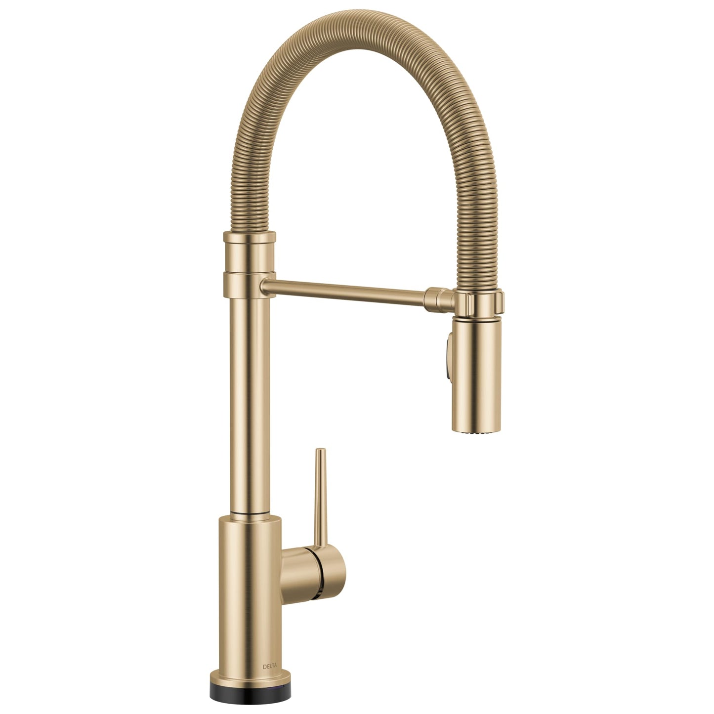 Delta Trinsic Pro Touchless Commercial Style Kitchen Faucet with Touch Technology, Gold Spring Kitchen Sink Faucet with Pull Down Sprayer, Champagne Bronze 9659TL-CZ-DST