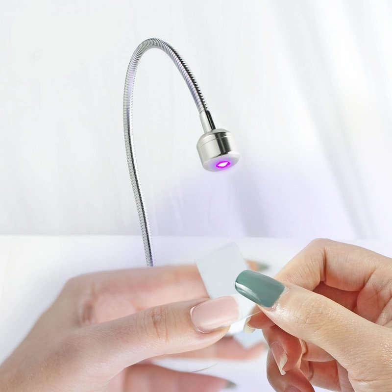 Chazcool Gel x Nail Lamp, USB Led Nail Lamp for Gel Nails, Gooseneck Gel Nail Light, Professional Cordless Nail Dryer for Home Salon Manicure