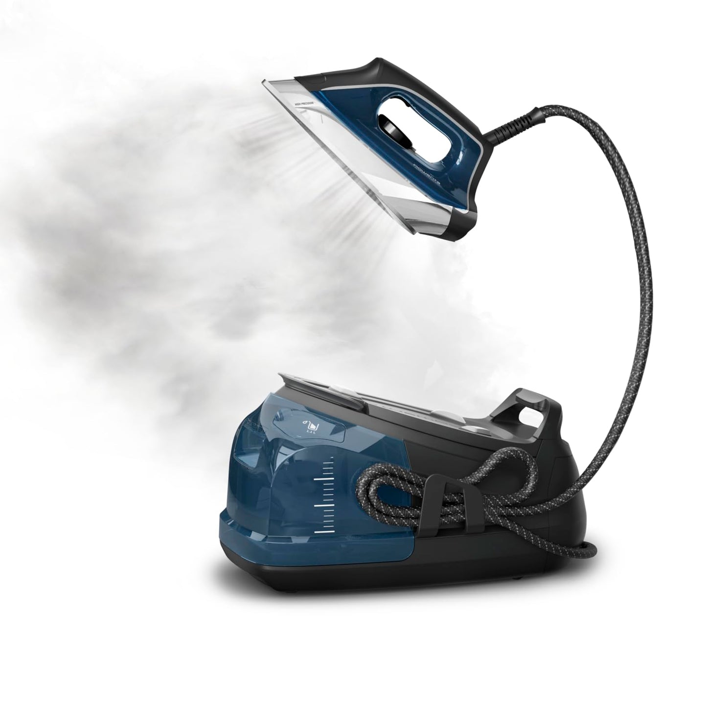 Rowenta Steam Station, Stainless Steel Soleplate, Professional Iron Steamer for Clothes, 1.1L Removable Tank, Fast Heat Up, 1800 Watts, Blue Clothes Iron, DG8624
