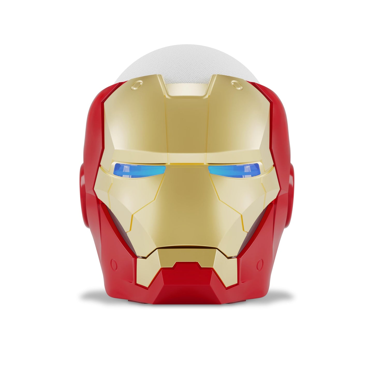 Echo Bundle: Echo Dot (5th Gen, 2022 release) | Glacier White and Limited Edition Marvel Iron Man Stand