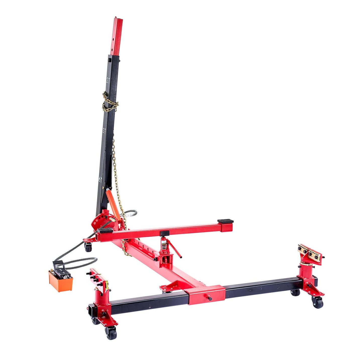VEVOR Auto Body Frame Puller Straightener, 6T Tension Car Body Repair Equipment with 3T Airbag Jack & 6000PSI Hydraulic Foot Pump, Include 16 Straightening Tools, for Auto Repair Shop Sedan SUV Pickup