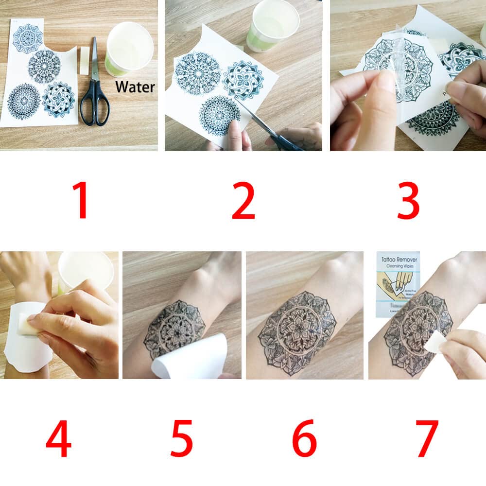 Glaryyears Chest Underboob Temporary Tattoo for Women, 10-Pack Large Floral Fake Realistic Tattoos, Long-lasting Creative Removable Tattoo Stickers, Sexy Rose Flower Tramp Stamp Sketch on Body