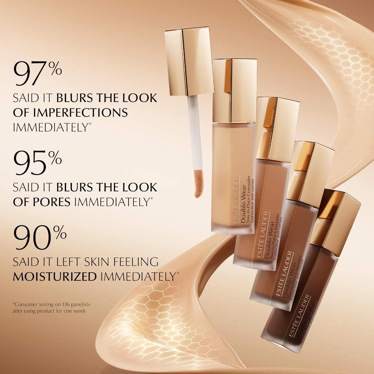 Estée Lauder Double Wear Stay-in-Place Flawless 24-Hour Concealer | Longwear | Soft Matte Finish, Medium-to-Full Coverage | Hydrating, 0.4 Fl Oz, 0.5N