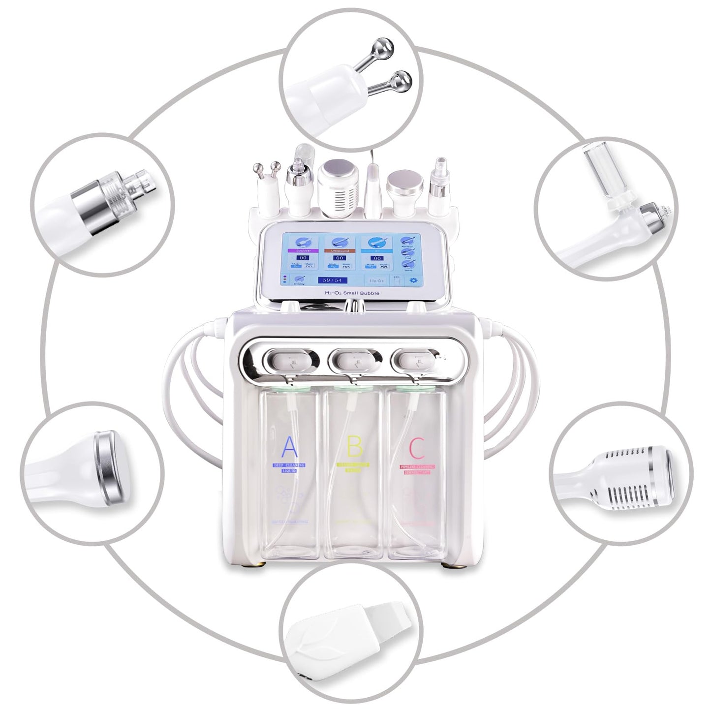 Hydrogen Oxygen Machine Professional Hydrogen Oxygen Facial Machine Household Salon Skin Care Devices for Face Moisturizing