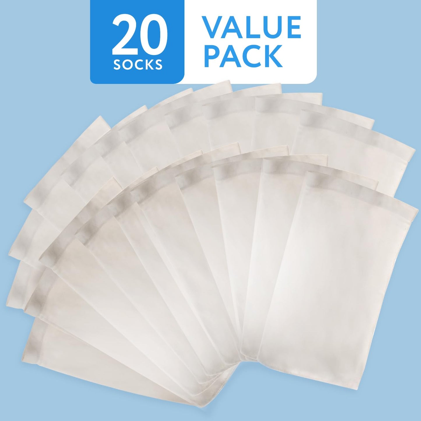 IMPRESA Pool Skimmer Socks - Compatible with Hayward, Pentair & Intex - 20-Pack - Filter Saver Socks - Fits Inground & Above Ground Pool Skimmers