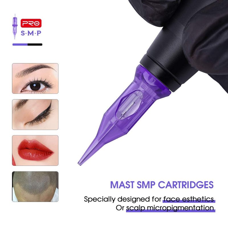 Mast Tattoo Pro Tattoo Needles 0401RL 0.18MM Ultra-Fine Round Liner Fine Detail Needles for Permanent Makeup Liner Hair Scalp Microblading