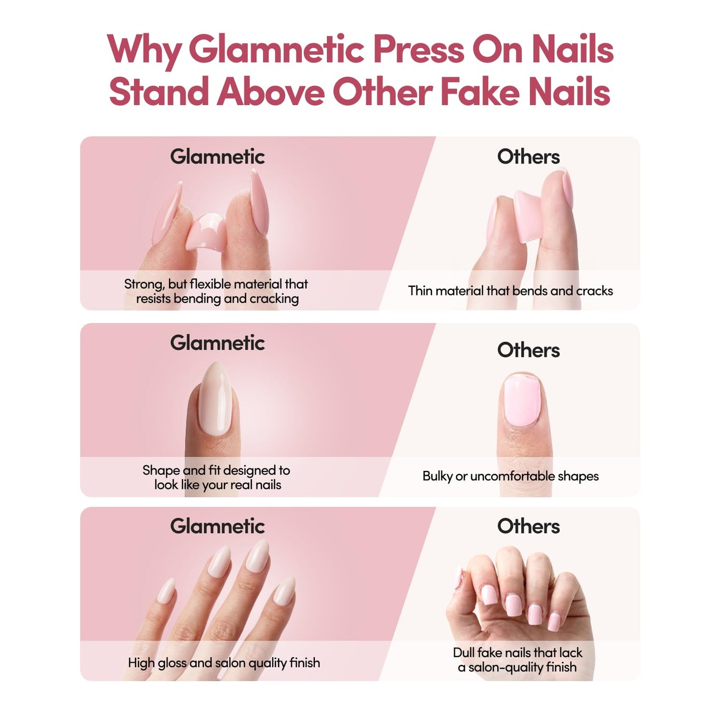 Glamnetic Press On Nails - Short Almond Fake Nails in Bright Orange with Olives, Lemons & Ceramic Designs, Salon Quality, Summer Nails | Aperitivo Hour | 15 Sizes - 30 Nail Kit with Glue