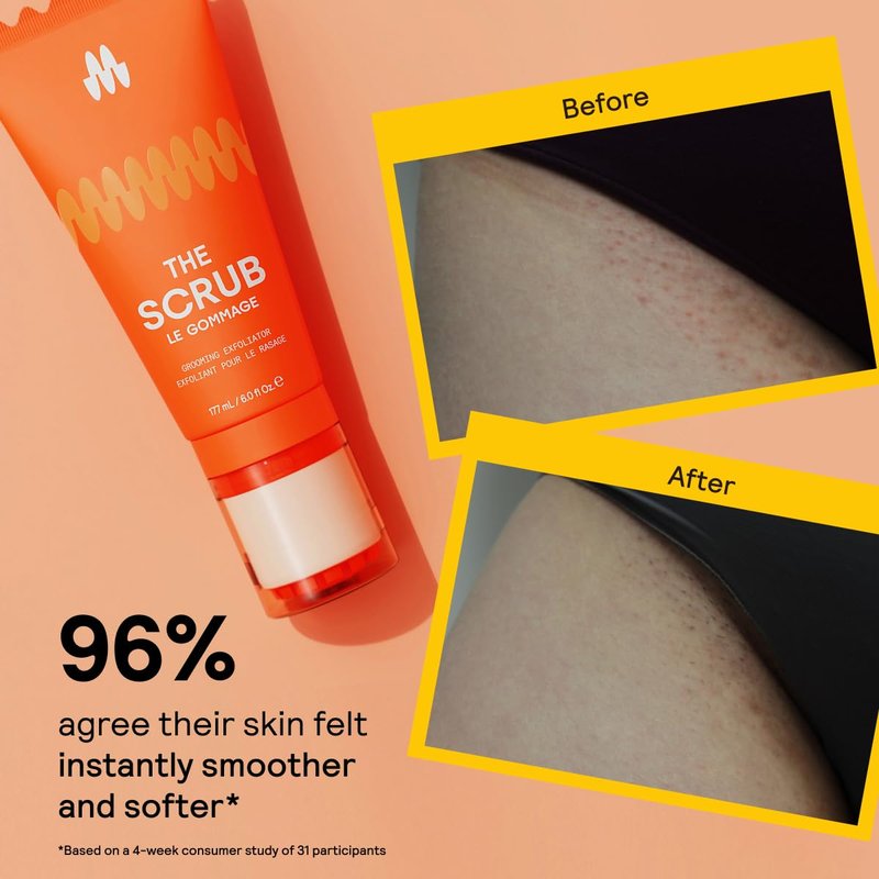 Meridian Pre-Grooming Exfoliator Scrub + Hydrating Gel for Intimate Areas & Sensitive Skin, Ideal for Pubic, Bikini & Armpit Areas, Reduce Skin Irritation, Ingrown Hairs & Bumps