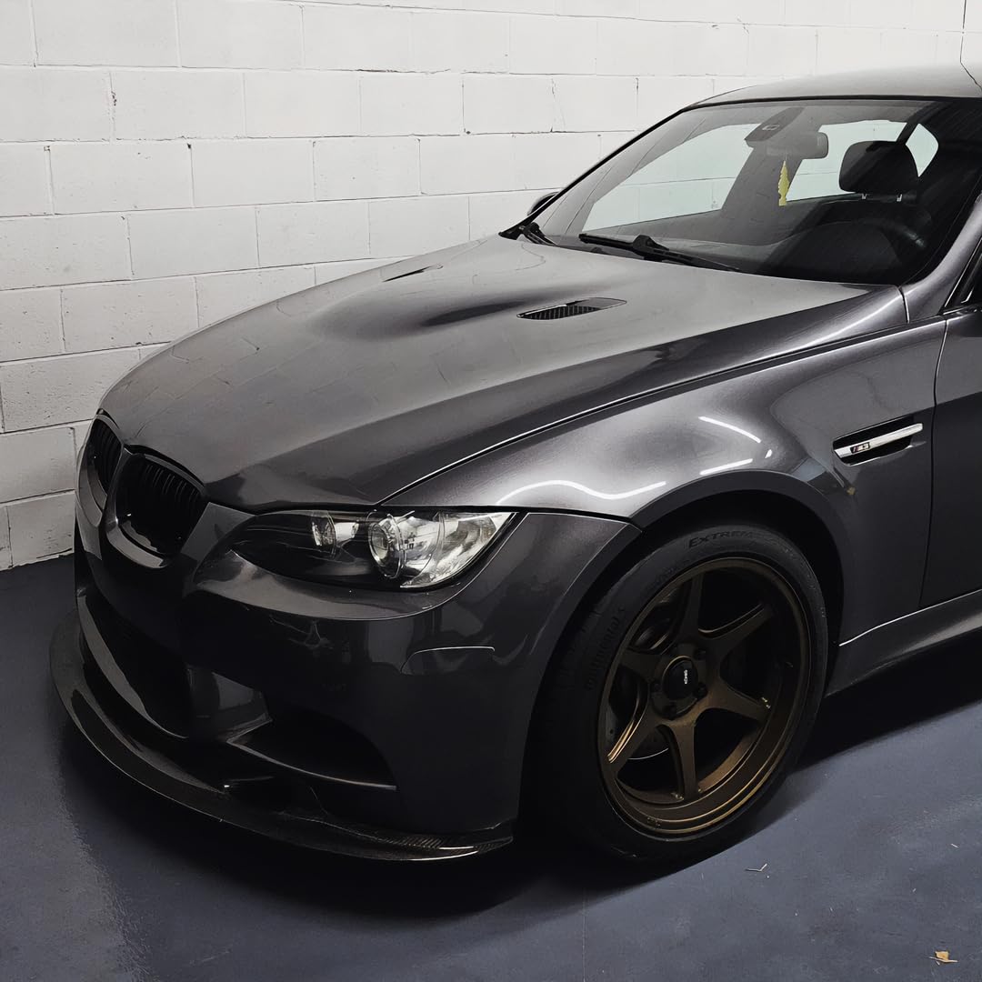 VViViD+ Ultra Gloss Candy Metallic Charcoal Grey Vinyl Car Wrap Premium Paint Replacement Film Roll with Nano Air Release Technology, Stretchable Protective Cap Liner, Self Adhesive (50ft x 5ft)