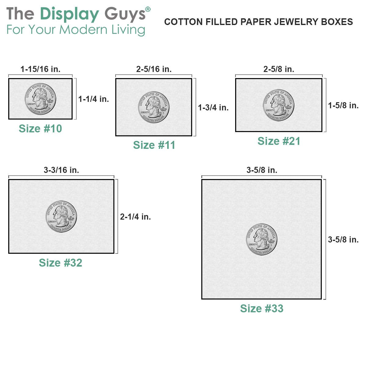 TheDisplayGuys - 25-Pack #53 Cotton Filled Cardboard Paper Jewelry Boxes Gift Case - Matte Black (5.4" x 3.9" x 1.0") - for Shipping or Storage