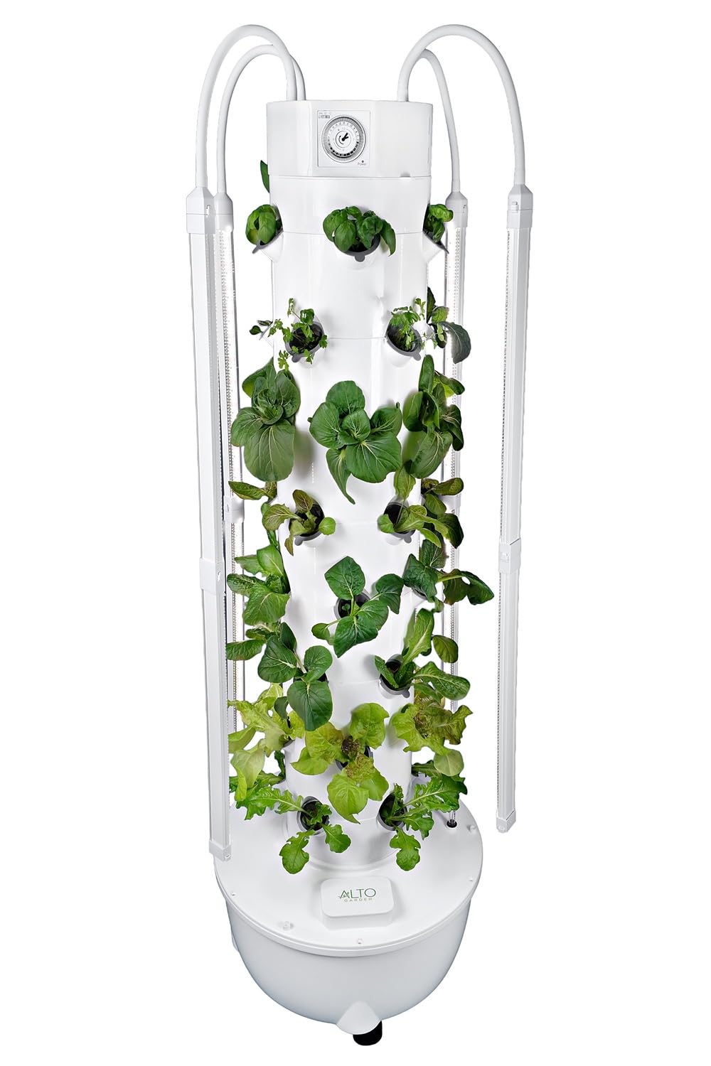 ALTO GARDEN HX Aeroponic Tower | High Capacity Tower | Hydroponics Growing System Kit | Food Grade with 40 Net Pots (with LED Grow Lights)