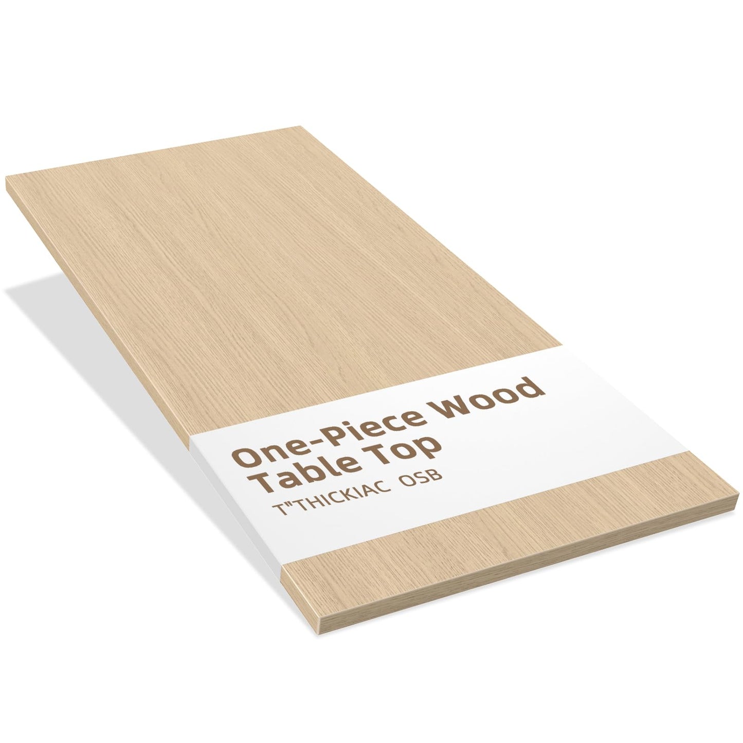 ZATNK Universal 60 x 24 One-Piece Particle Board Table Top, 1" Thick Desktop for Stand Up Height Adjustable Desk Frames, Home Office Tabletop, Countertop DIY, White Oak