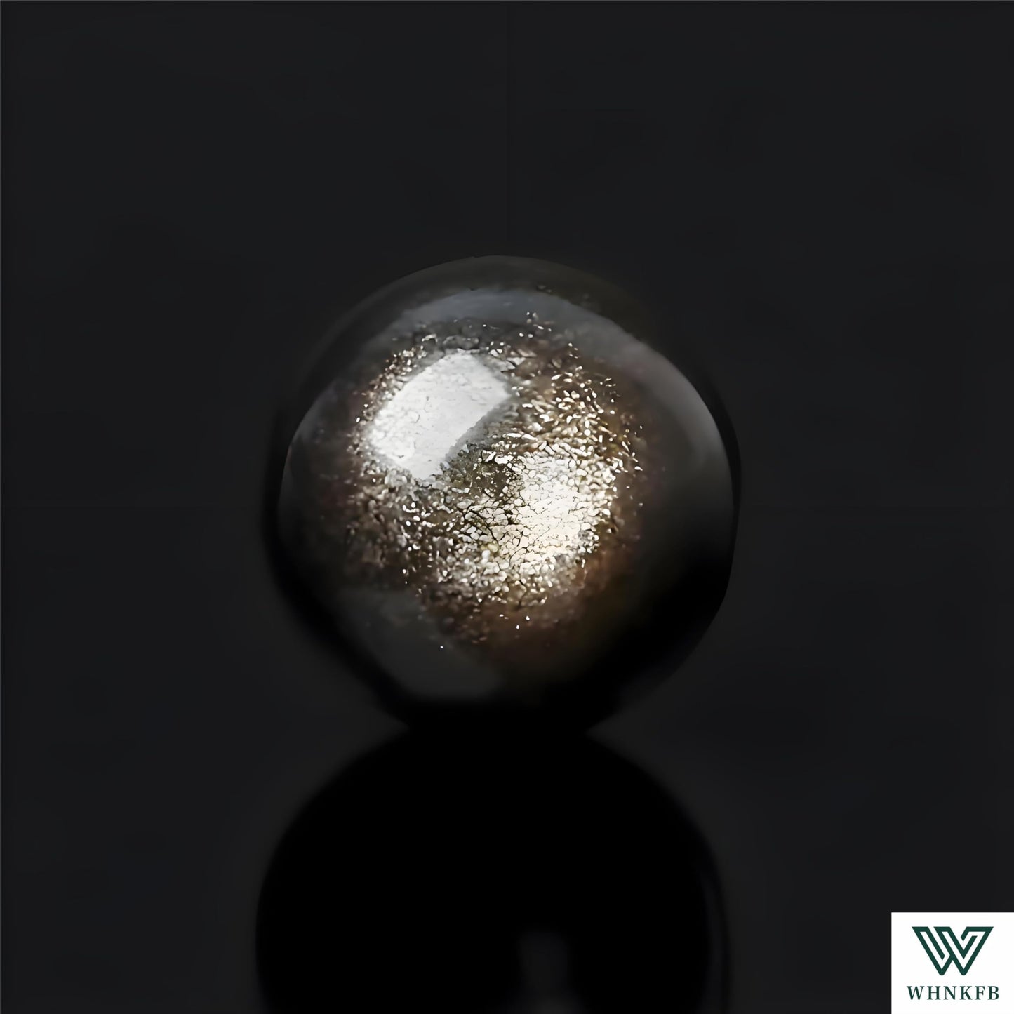 WHNKFB 8mm 50PCS Natural Gold Sheen Obsidian Round Beads, Metallic Luster Loose Gemstone Beads for Jewelry Making Craft - 4mm 6mm 8mm 10mm Options with Free Elastic Cord