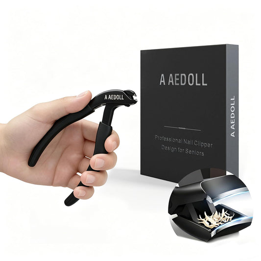 [A AEDOLL] Upgraded Toenail Clippers for Seniors, Ergonomic Long Handled Heavy Duty Nail Clippers for Thick Toenails and Fingernails, Wide Jaw Opening Toe Nail Clippers with Catcher