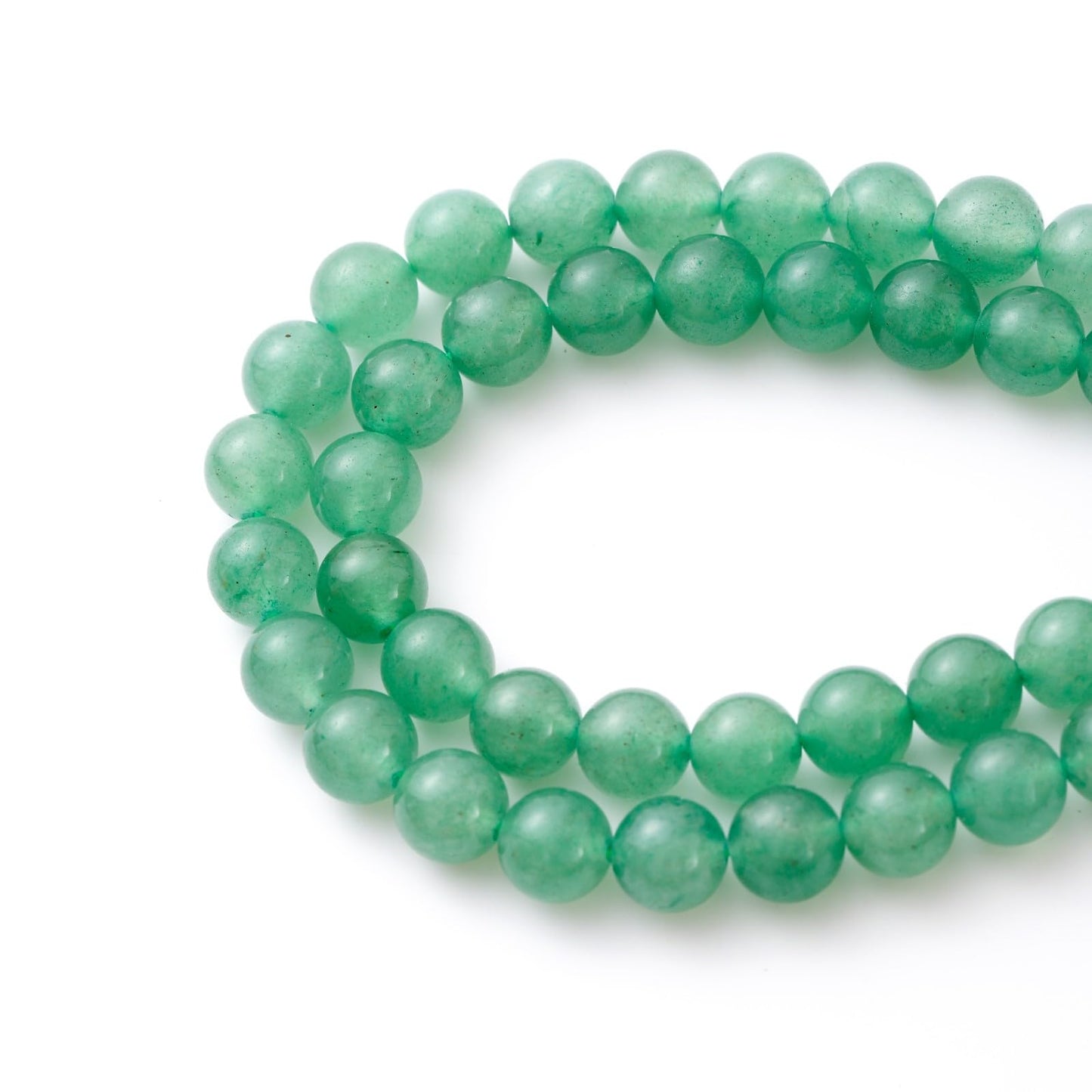 8mm 45pcs DIY Natural Green Aventurine Stone Beads Round Healing Crystal Gemstone Loose Beads for Jewelry Making Handmade Bracelet Necklace