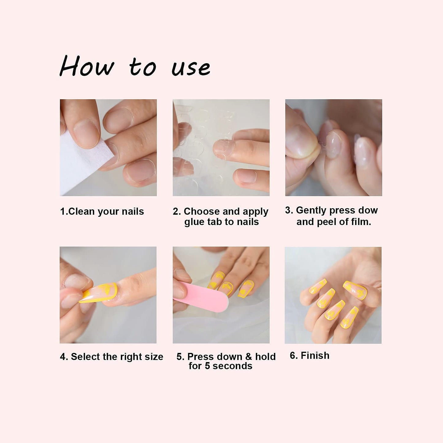 Coolnail Red Ombre Press on Nails Gradient UV Finish Design Medium Long Almond Shape False Fake Nail Pointed Reusable Nail Kit for Women