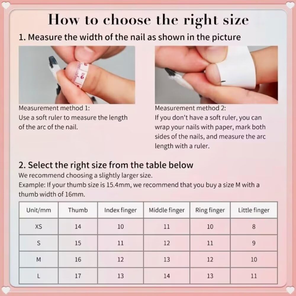Press On Nails - French Tips Almond Handmade Unique Fake Nails, Orange and Pink Pairing, Thick Acrylic and Muti-Layer Gel False Nails, Reusable Gel Cured Sturdier 3D Fake Nails Set (Size S)