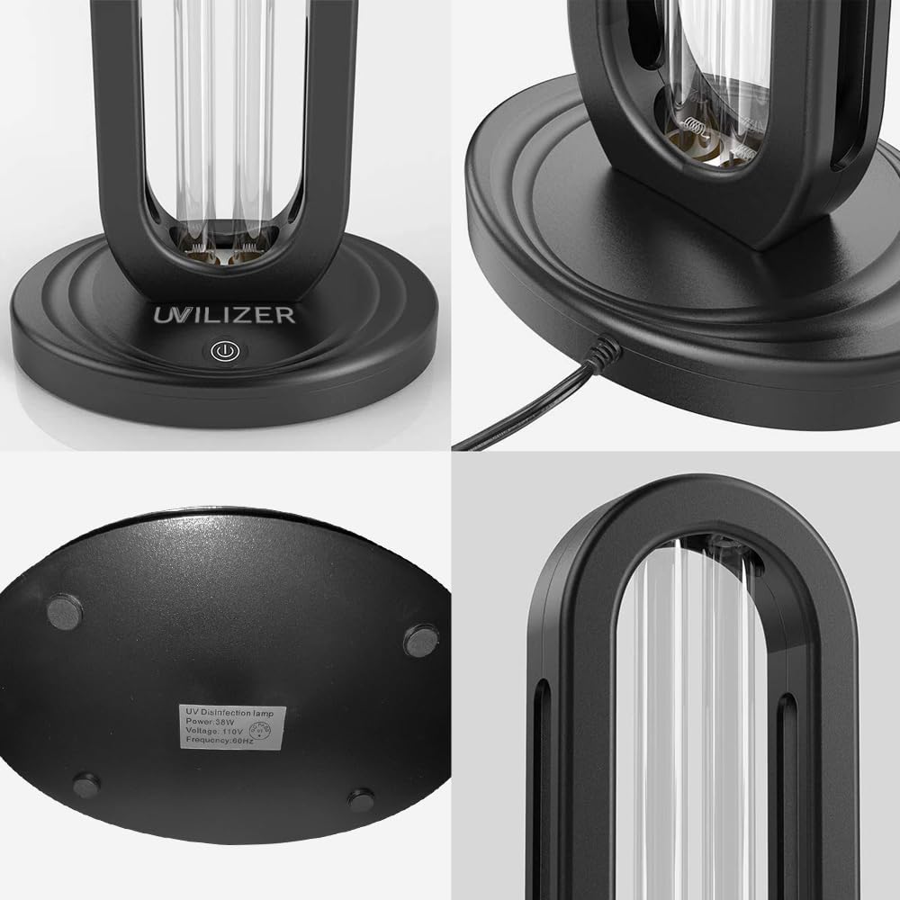 UVILIZER Tower - UV Light Sanitizer & Ultraviolet Lamp with Remote Control (UV-C Cleaner for Home, Room, Office | 38W UVC Disinfection Bulb | Kill Germs, Bacteria, Virus, Dust | USA)