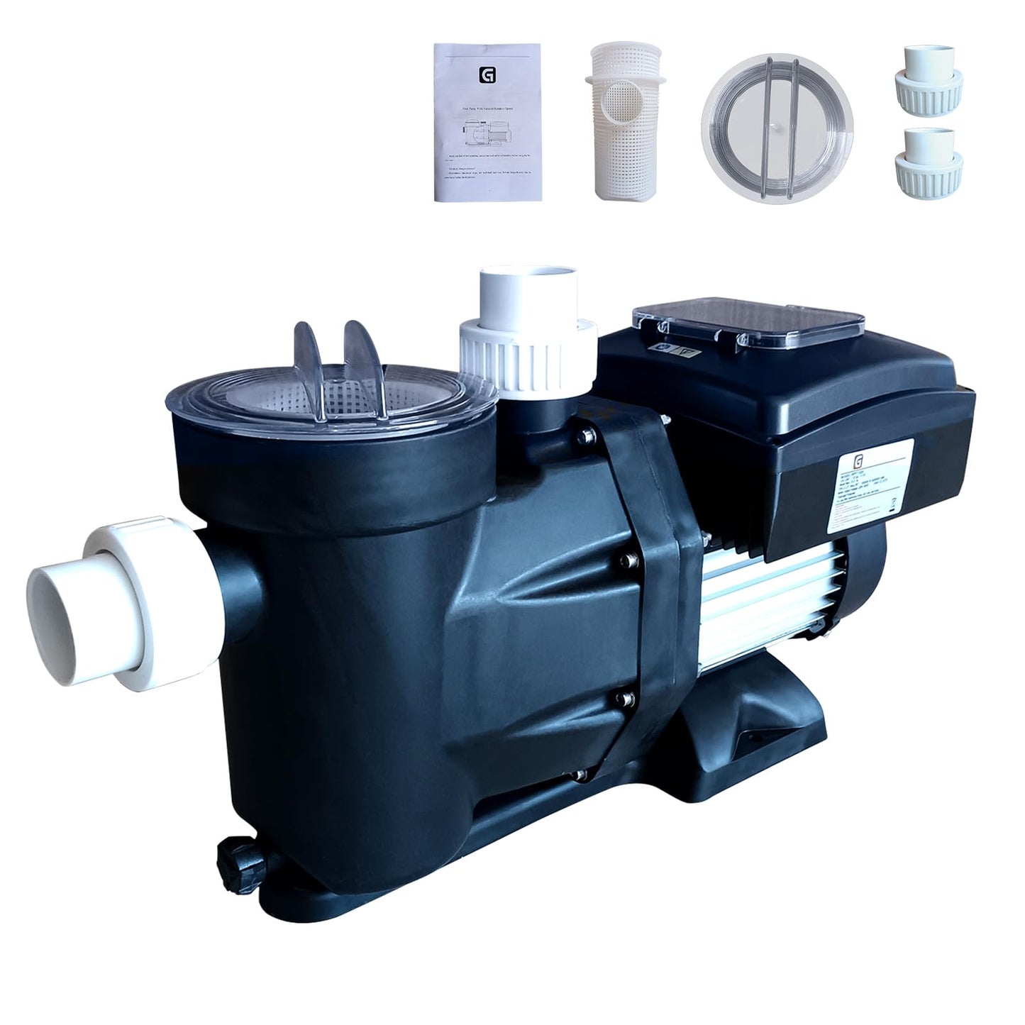 1.5HP Above/In Ground Pool Pump – Variable Speed 3000-9000 GPH, 110V Self-Priming Pump with 1100W Powerful Copper Motor, Quiet Operation, and Control Screen