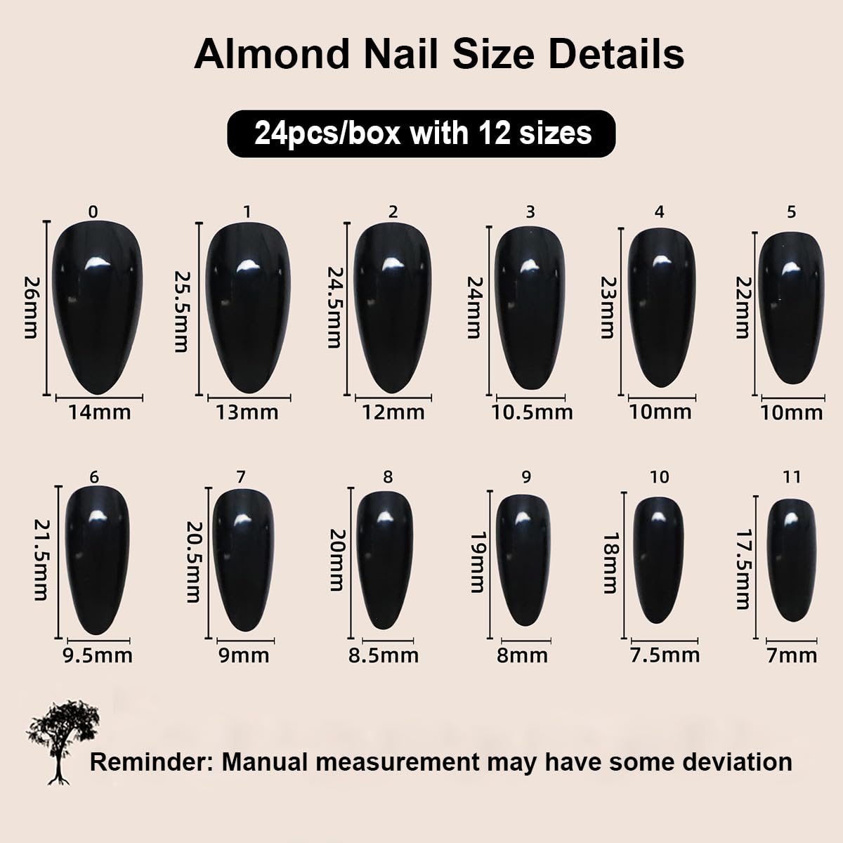 LPOODDNU Christmas Press on Nails Almond - Green French Tip Medium Fake Nails with Snowflake Designs, Glossy Finished Reusable False Nails with Adhesive Glue Tabs - 24Pcs Nail Kit for Women Manicure