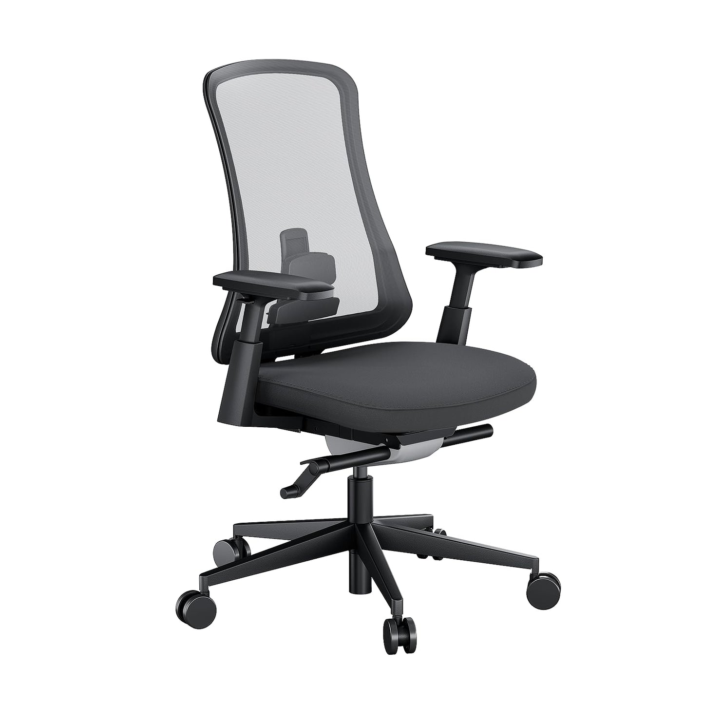 ProtoArc Ergonomic Office Chair - Flexer Pro Mesh Desk Chair with Lumbar Support, Slide Seat & 4D Armrests, Breathable Mesh from Wintex, Tilt Lock, Metal Base | for Home & Computer Work - Black