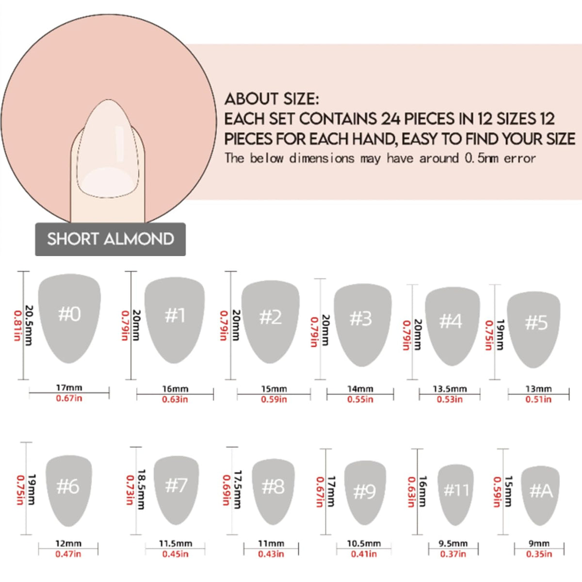 GLAMERMAID Nude Pink Press On Nails Short Almond, Natural Pure Pink Handmade Soft Jelly Gel Fake Nails Tip, Neutral Glossy Round Oval Stick Glue on Nails Kit for Women, Reusable Acrylic False Nail Set
