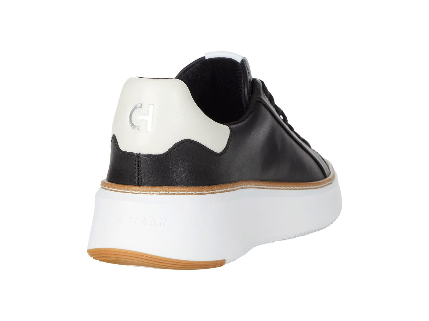 Cole Haan Womens Grandpro Topspin Sneaker, Black/Optc Wht/Cyber Yellow, 8-C US