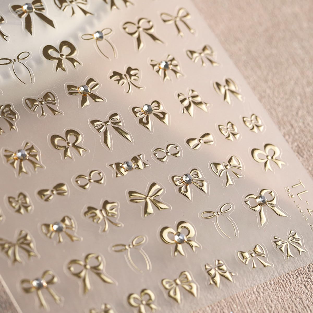 Gold Bow Nail Stickers for Nail Art Coquette Bow Nail Decals with 3D Rhinestone Design Bows Stickers for Nails Self Adhesive Nail Art Supplies Charms for Women Girls DIY Manicure 1 Sheet