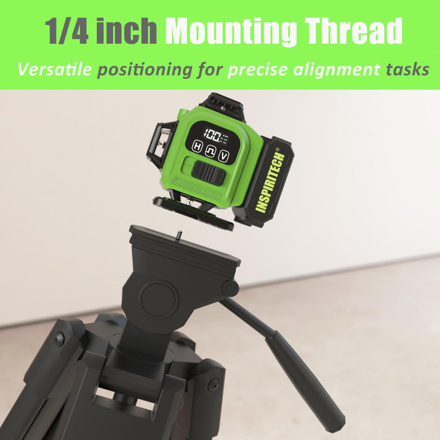 INSPIRITECH Laser Level 360 Self Leveling with Hard Case & Remote, 4x360 Rechargeable Green Line Laser for Framing Wall Ceiling Floor Tile