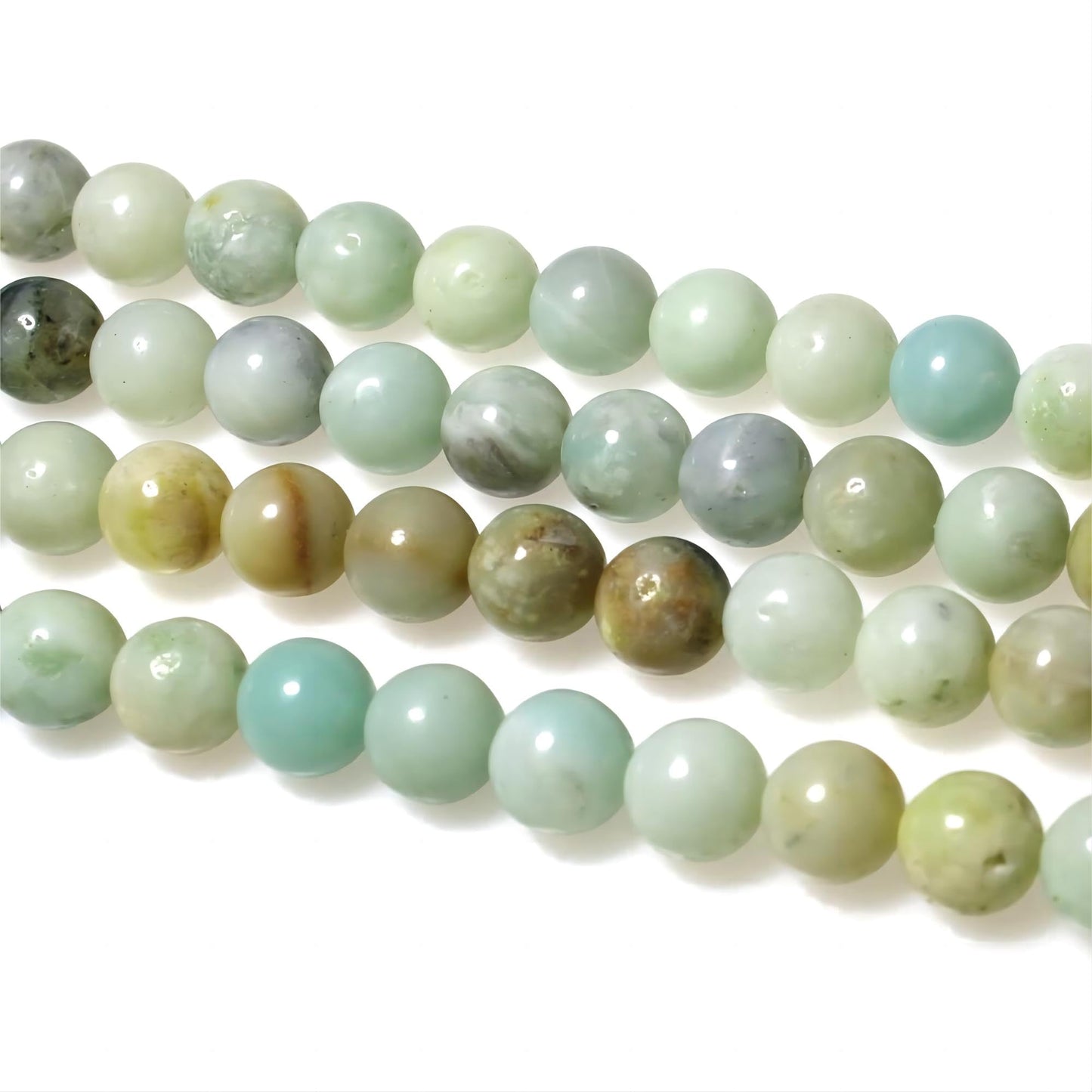 MJDCB Natural Stone Beads Multicolor Amazonite Round Loose Beads for Jewelry Making DIY Bracelet Necklace (8mm)