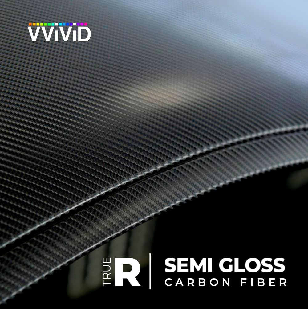 VViViD Black True R Carbon Fiber Vinyl Wrap Roll with Air Release Technology (21ft by 5ft)