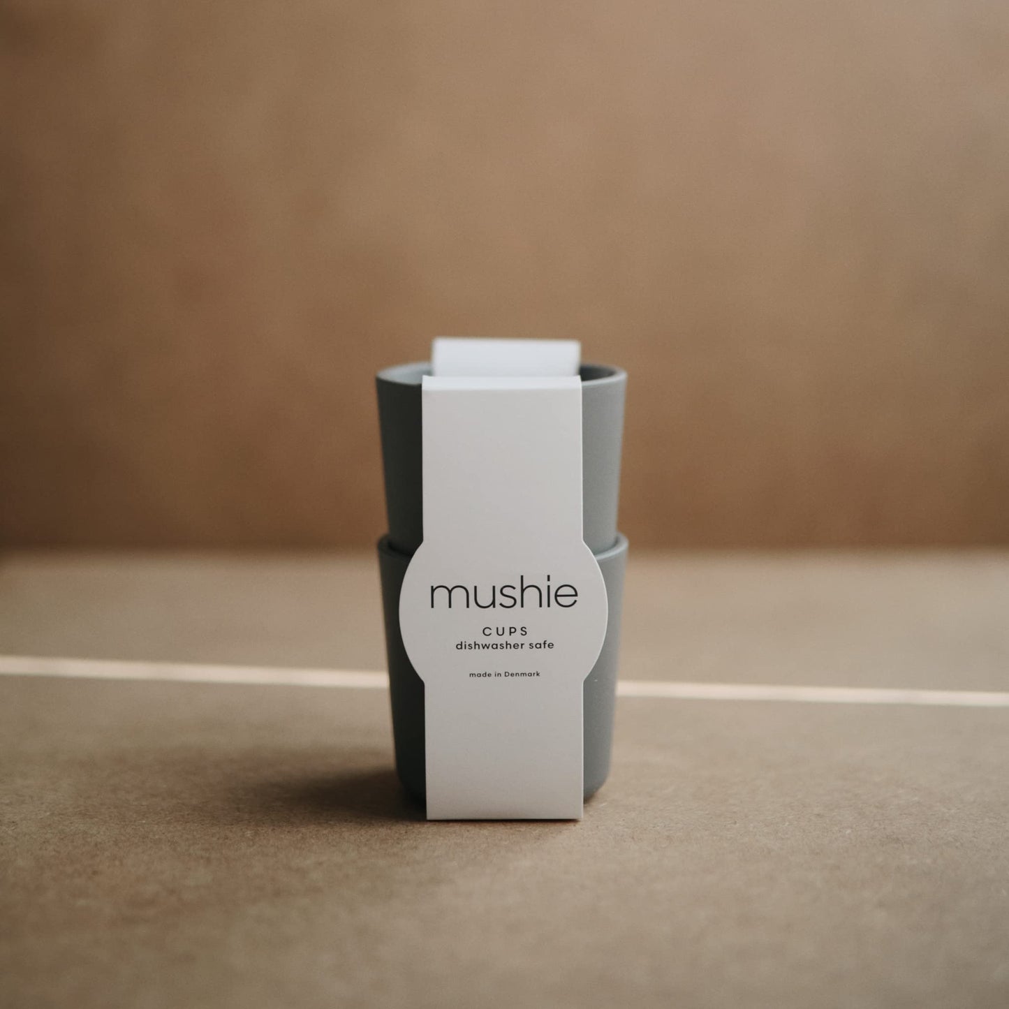 mushie Dinnerware Cups For Kids | Made in Denmark, Set of 2 (Smoke)