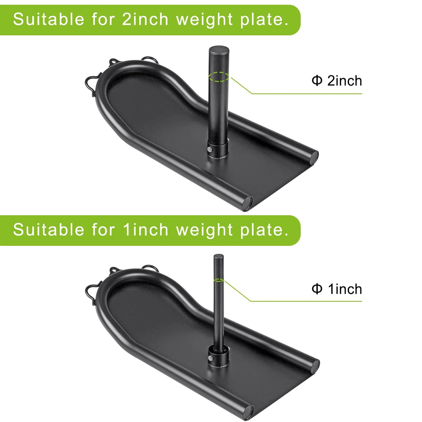 Kipika Weight Sled, Workout Sled, Fitness Strength Training Sled, Speed Training Sled for Athletic Exercise, Speed Improvement, Easily Through Obstacles, Suitable for 1" & 2"" Weight Plate (B- Black)"