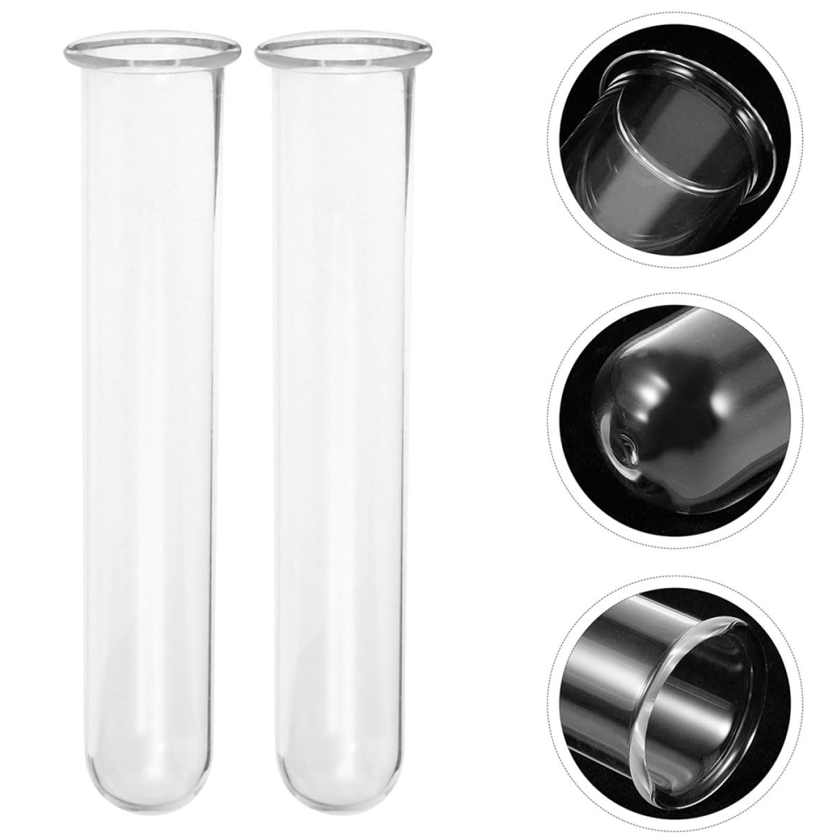COOLHIYA 4Pcs Glass Test Tube Vases 2.5X18Cm Hydroponic Plant Holder Decorative Desktop Glass Planter Vase for Propagation and Small Terrariums