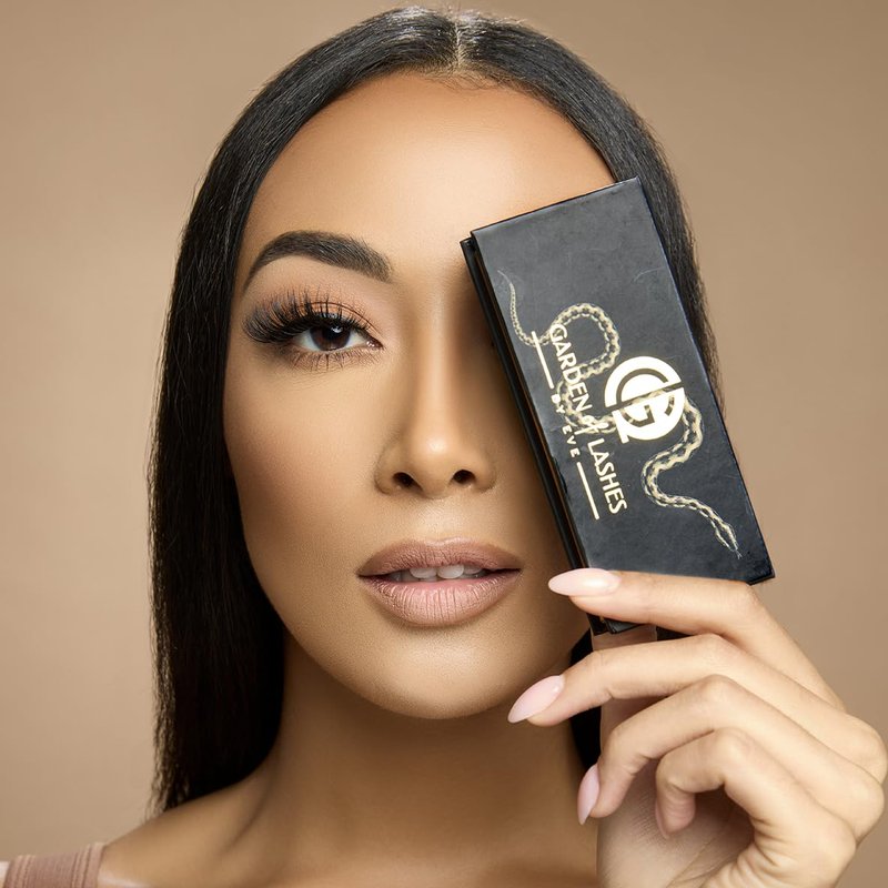 Garden of Lashes 3D Mink Lashes | Luxury Real Mink Eyelashes Cruelty-Free False Lashes Reusable, Maximum Volume 18mm-25mm Wispy and Fluffy Real Mink Lashes (Eden)