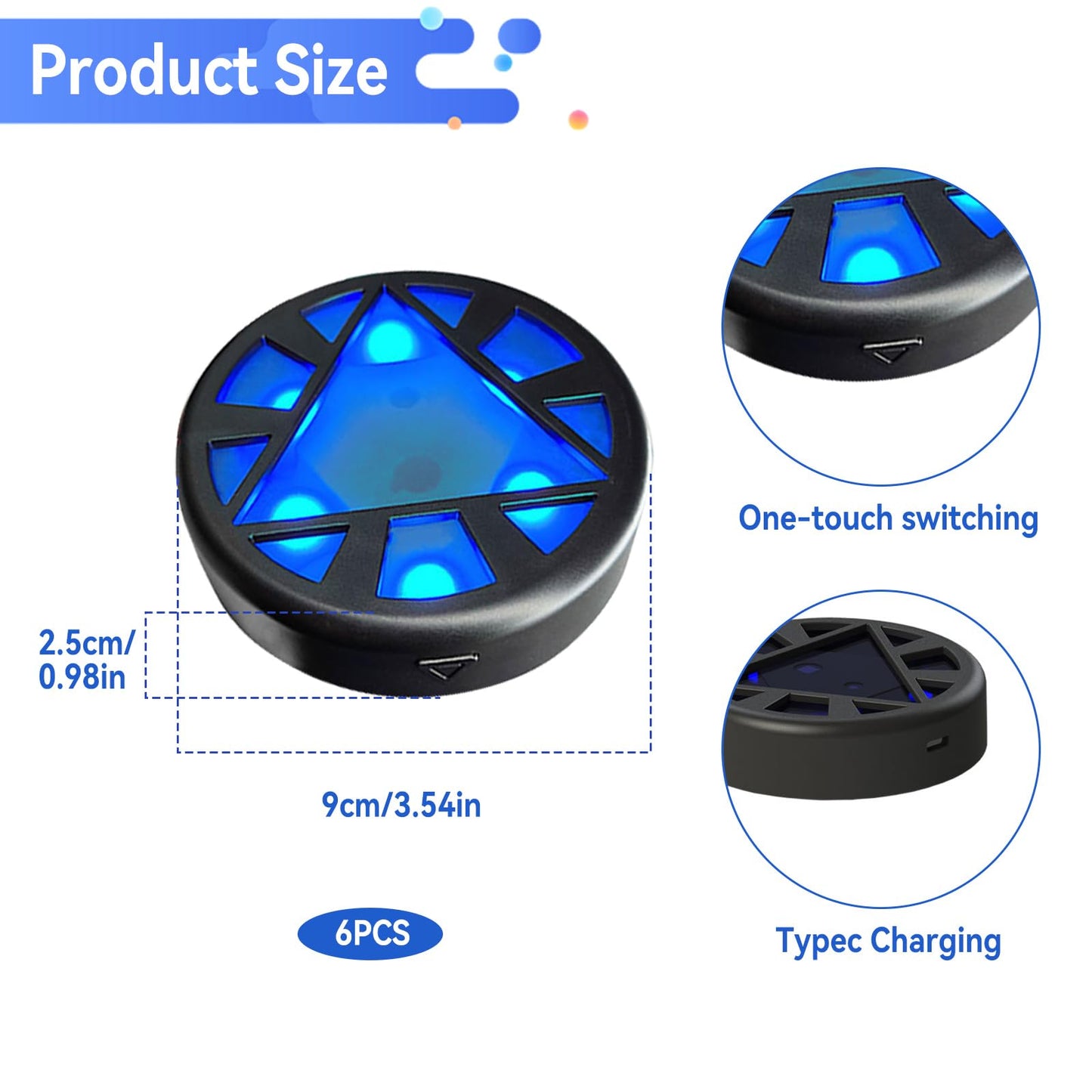 JOJOCY Reaction Training Light Magnetic, 5 Lights Color 6 Modes 30h Battery Life Improves Reaction Speed and Agility for Soccer, Basketball, Boxing, Rugby, Daily Entertainment