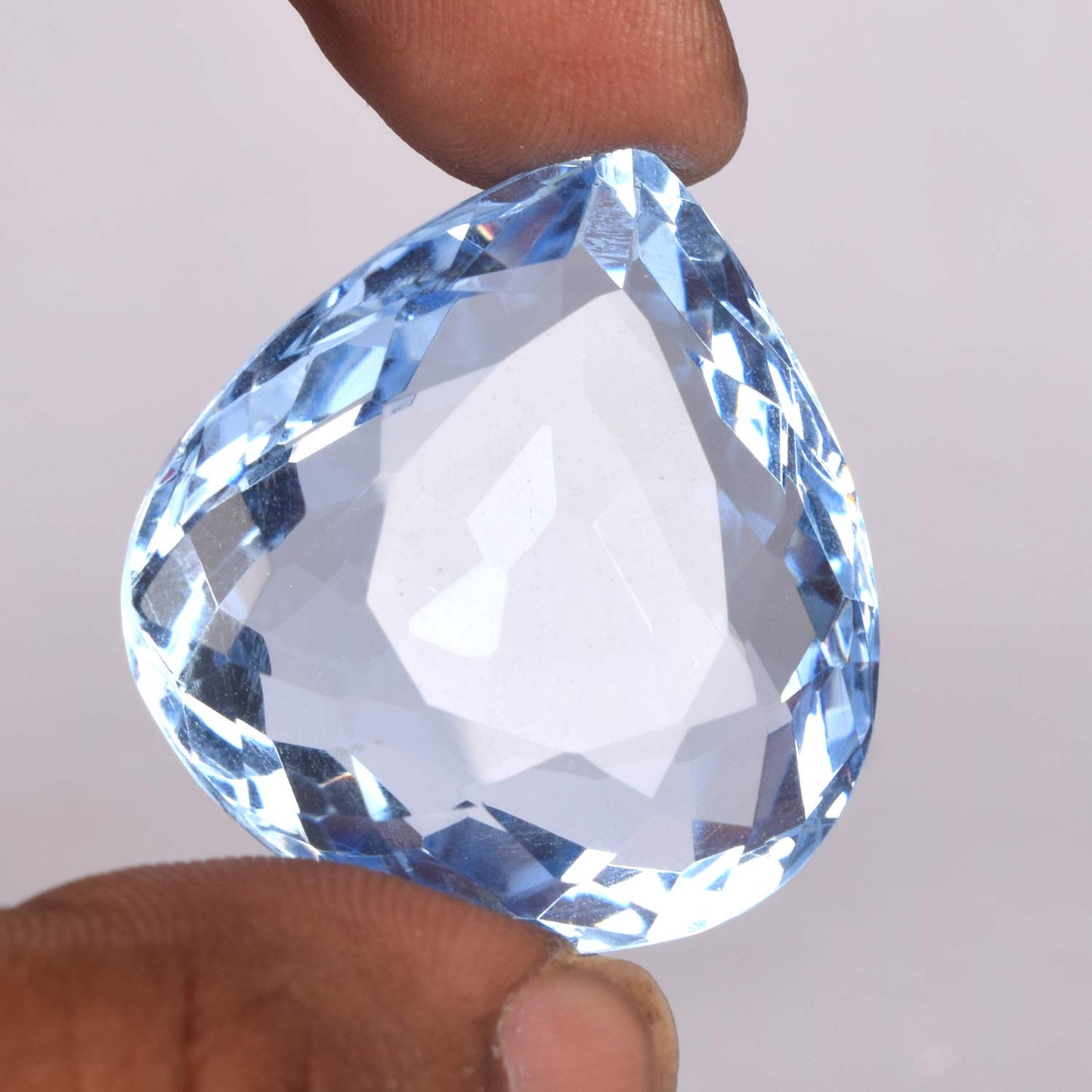GEMHUB Blue Topaz 77.85 Ct Loose Gemstone Beads