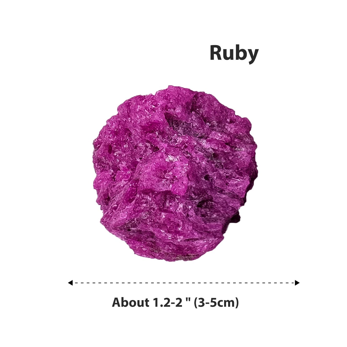 Apengshi Red Corundum Raw Stones Natural Crystal and Healing Stones Rough Rocks Reiki Chakra Fountain Home Garden Decor Yoga Meditation DIY Stone 1.2-2''