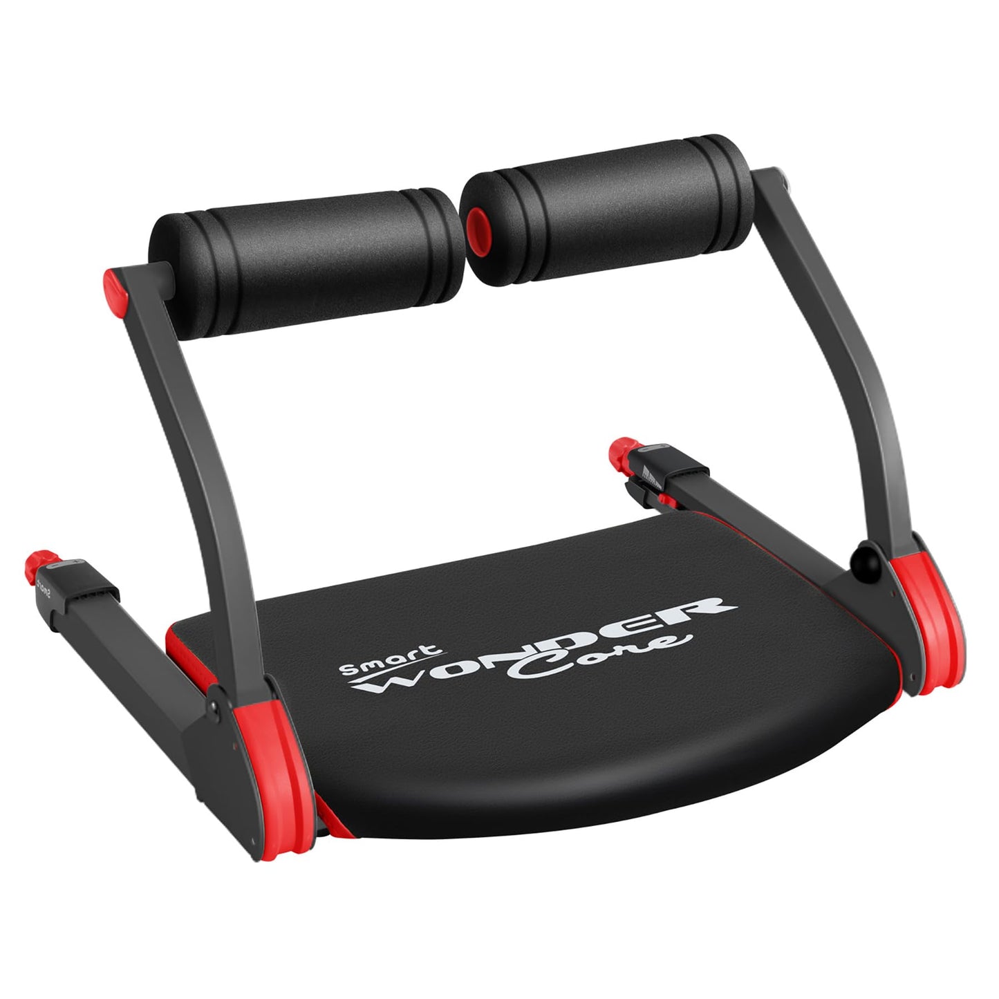Wonder Core Smart - Ab Workout Equipment, Sit Up Machine & Exercise Equipment, Ab Crunch Machine for Stomach Workout, Ab Core Trainer Abdominal Machine, Fitness Equipment for Home Gym (Red)