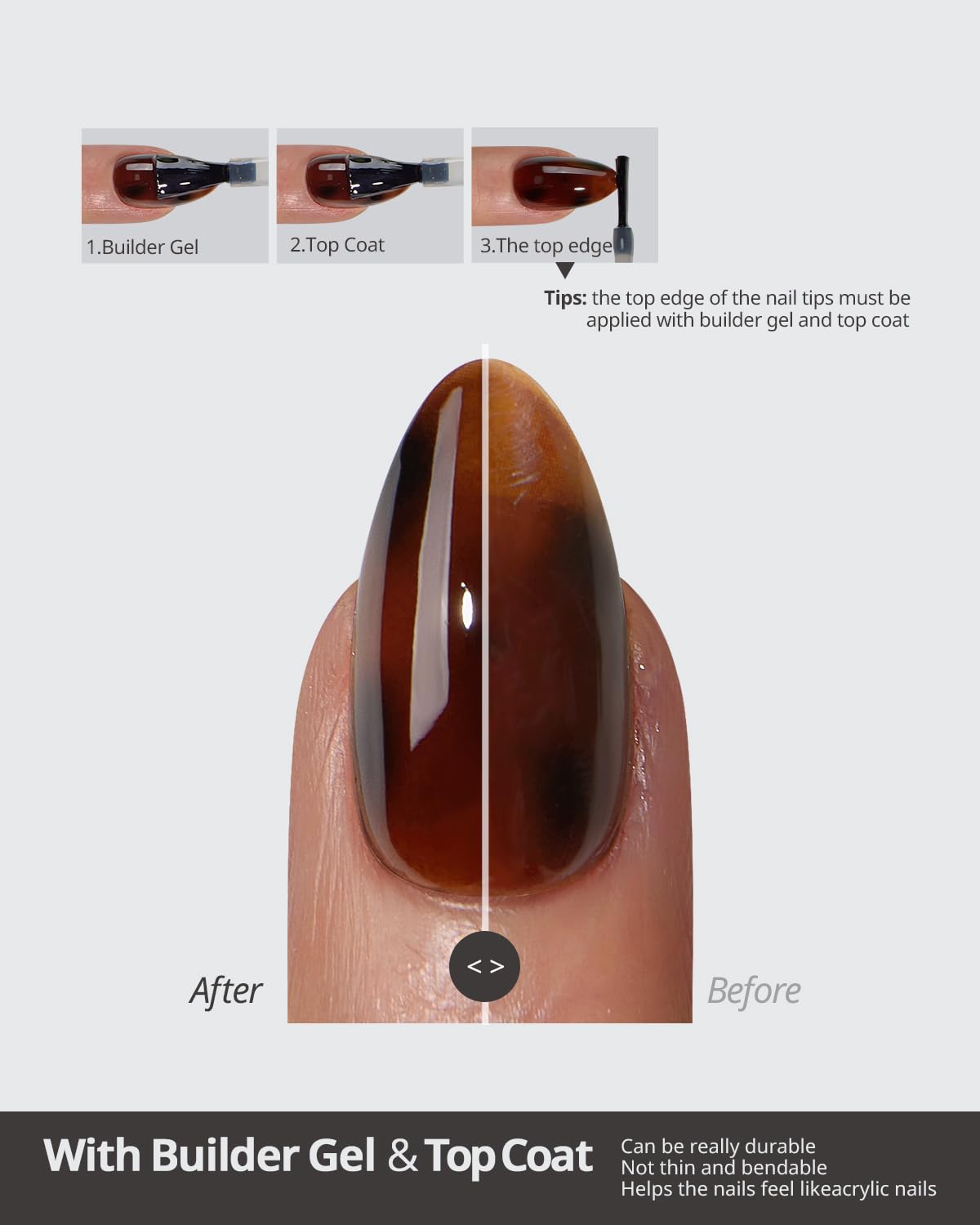 BTArtboxnails SOFTCOATTIPS Press On Nails - Tortoiseshell Extra Short Square Press On Nails, 90Pcs Salon Quality Soak Off Soft Gel Nail Tips in 15 Sizes
