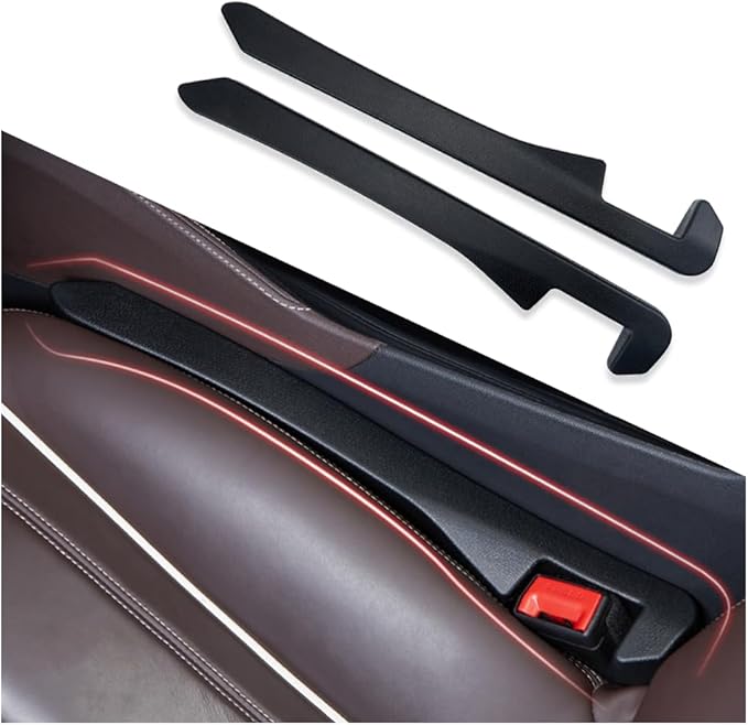 IHOTDER 2PCS Car Seat Gap Filler - Car Seat Gap Filler Organizer for Holding Phone,Key,Purse - Universal Car Gap Filler Fits Car Truck SUV Car Interior Accessories (Black/2PCS)â¦