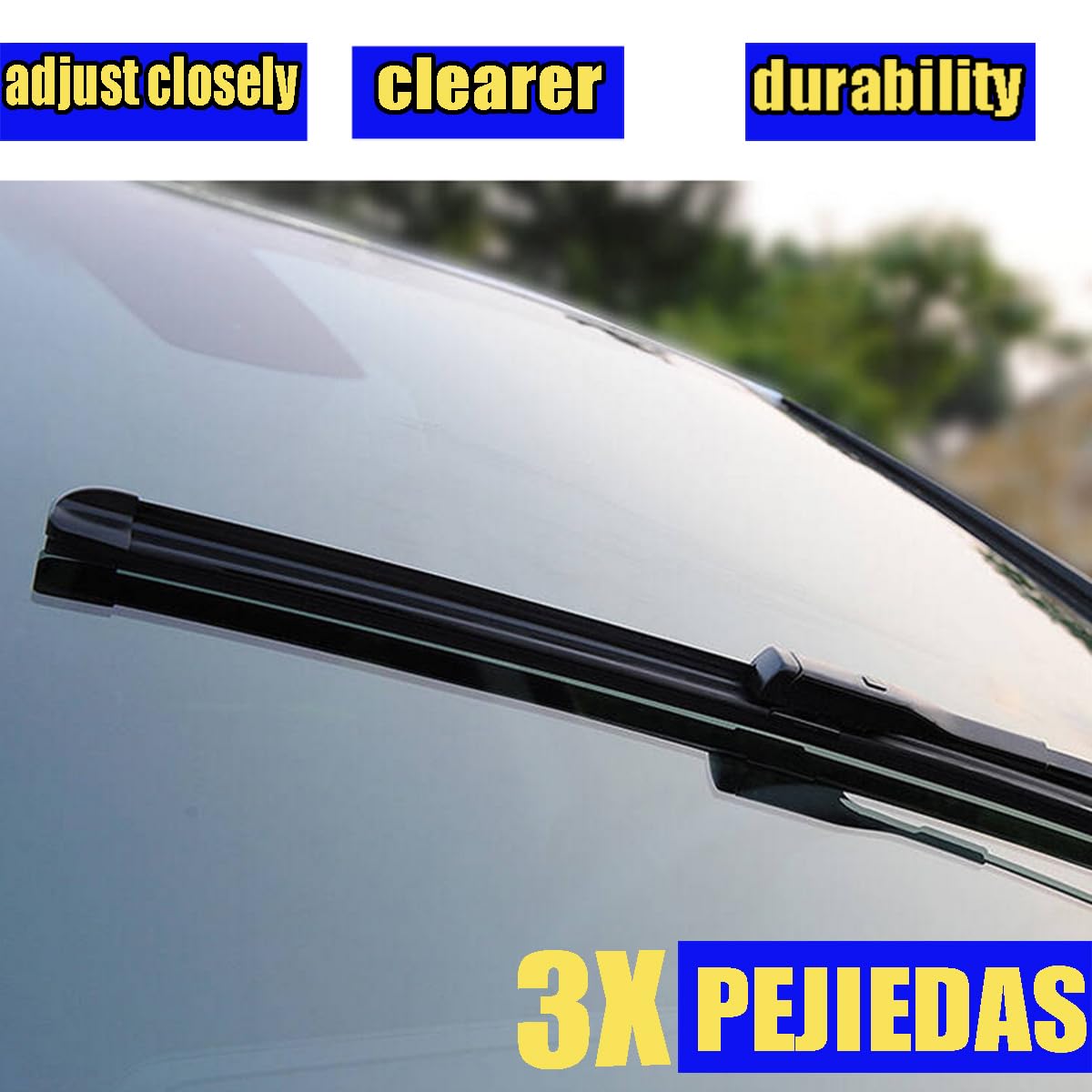 PEJIEDAS 3 x OEM Wiper Blades, Replacement Wiper Blades for Ford C-Max 2013-2018, (28“ & 26” Front Wipers + 12” Rear Wiper Blades)