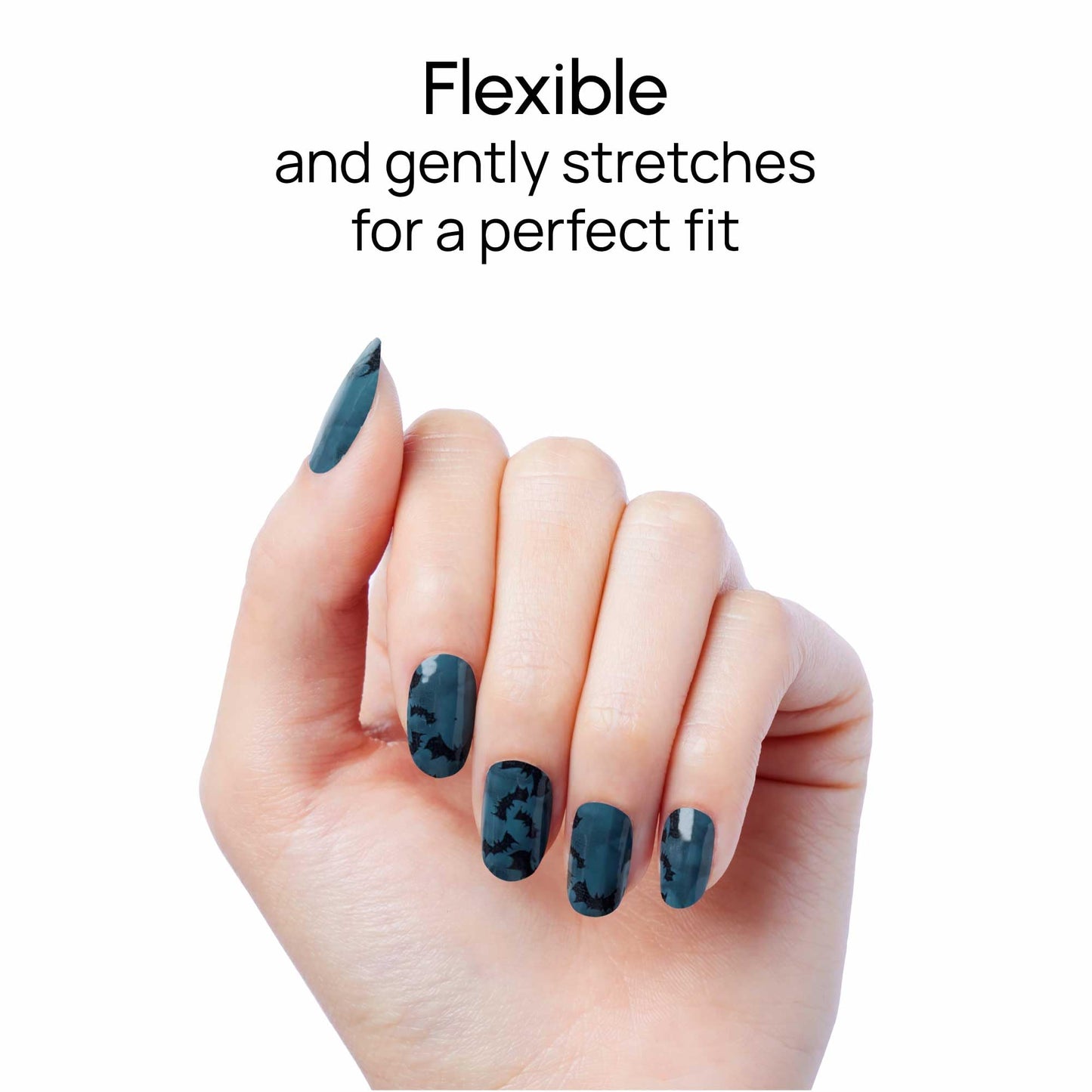 Color Street - Once Bitten Nail Polish Strips - Real Nail Polish Stickers for Costume, Cosplay, Party & Festival Looks - 16 Double-Ended Strips