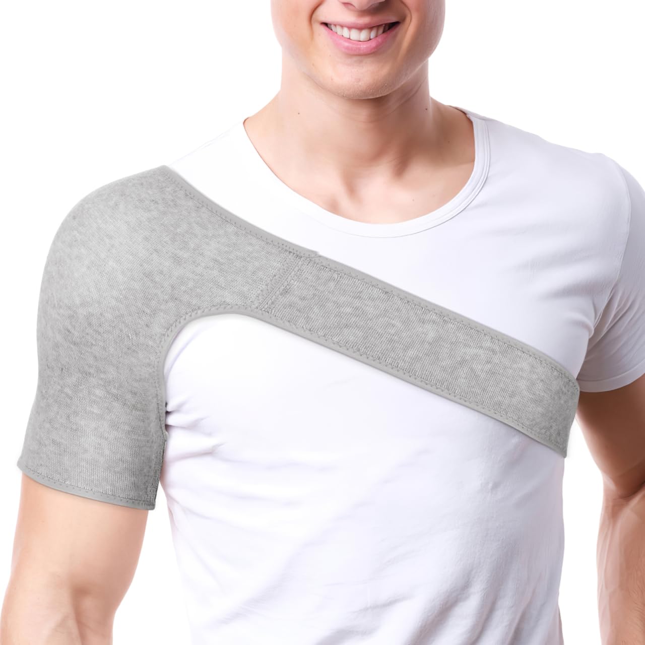 Ipetboom Shoulder Brace: Rotator Cuff Support Brace Wrap for Men and Women - Shoulder Compression Sleeve for Preventing Strains and Dislocation, M