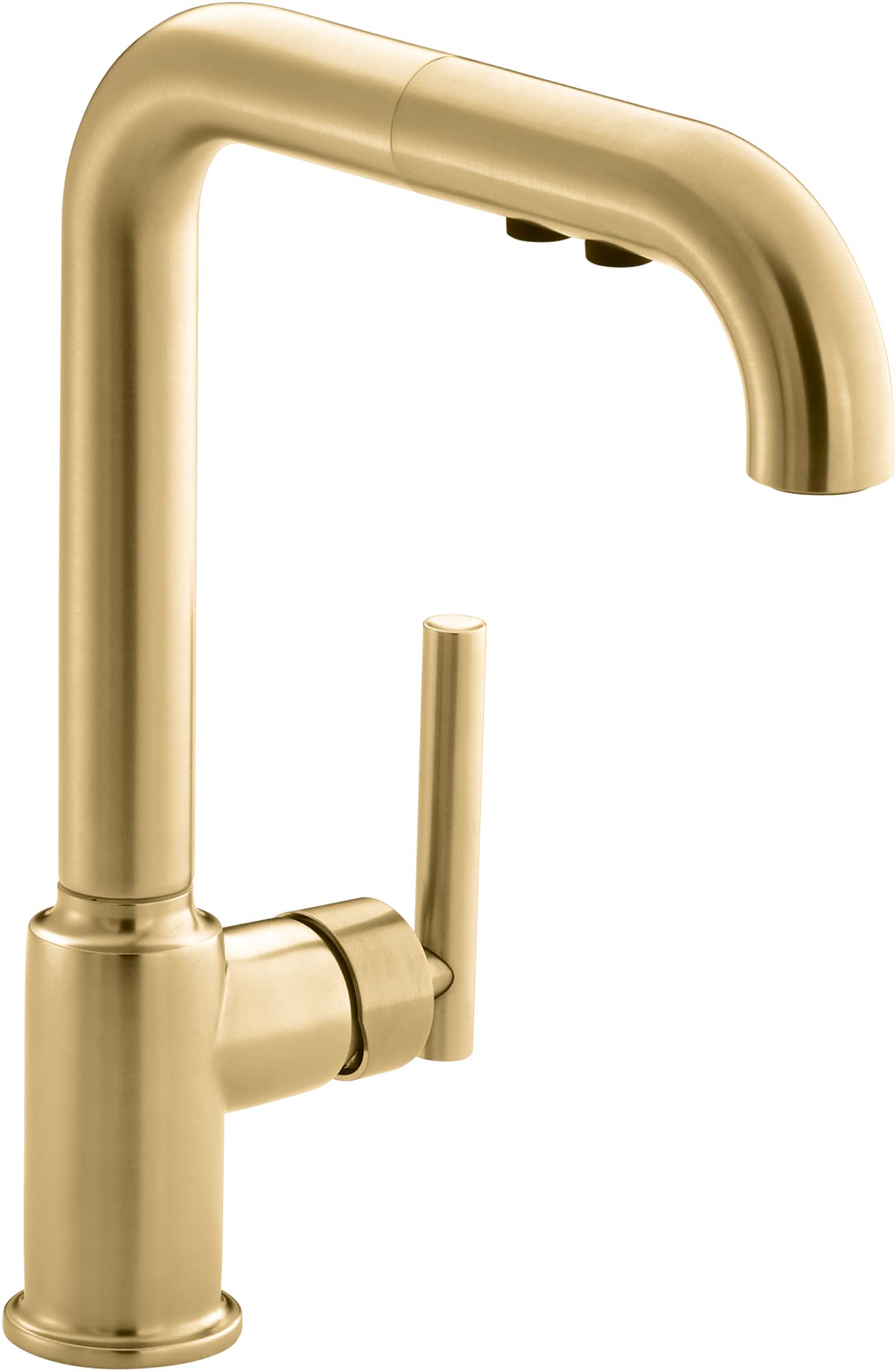 KOHLER Purist single-hole kitchen sink faucet with 8" pull-out spout