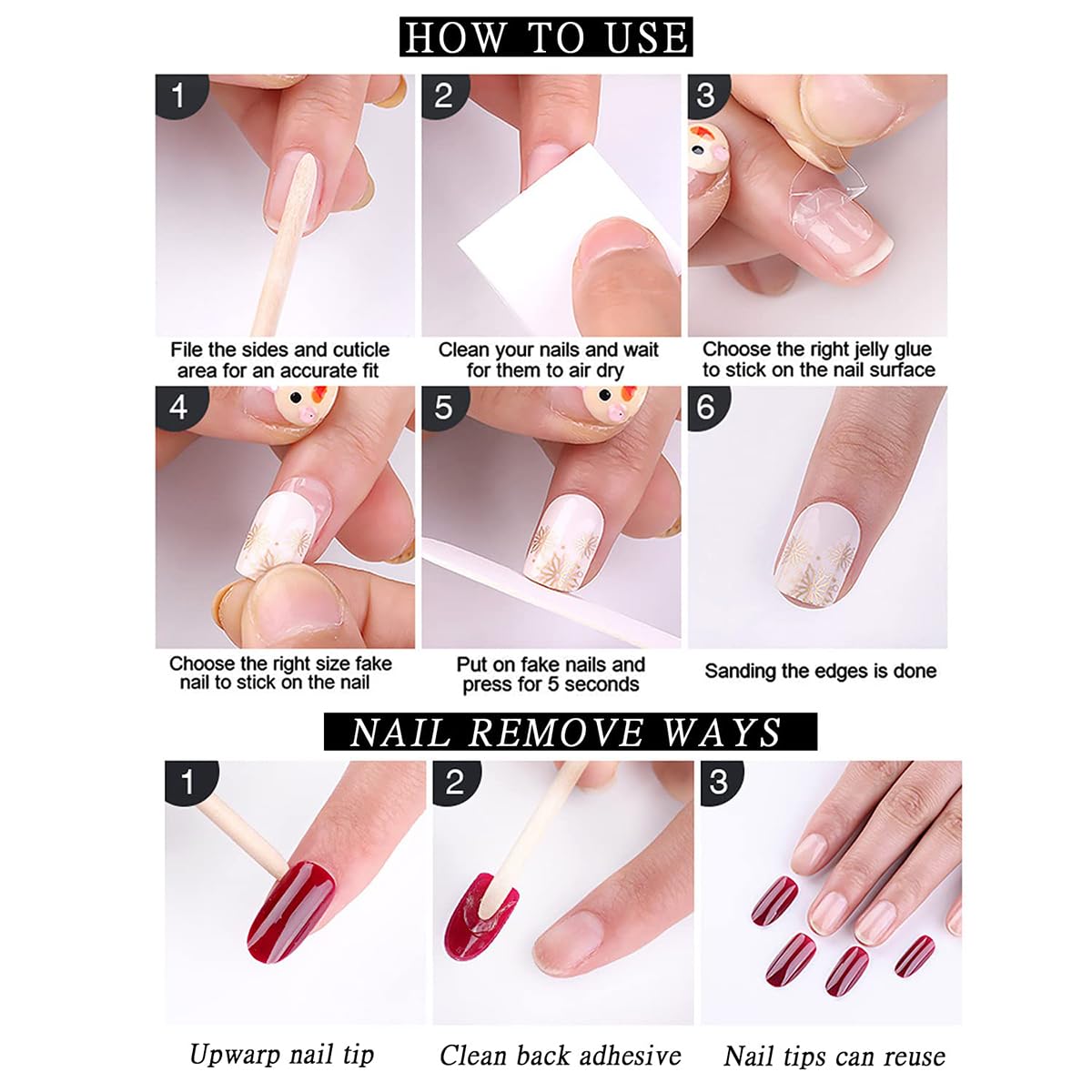 Pink Hearts Press on Nails Short Square Valentine's Day Glossy Acrylic Fake Nails Gradient Pink Stick on Nails for Women DIY Manicure Valentines Nail Decorations Supplies 24Pcs