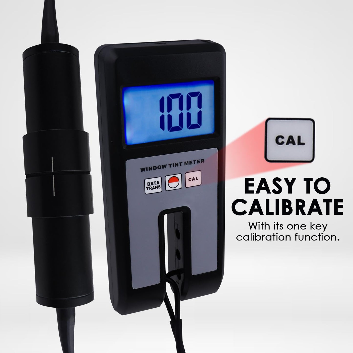 Window Tint Meter, Car Film Transmission Meter Window Tint,VLT Tester Coating 0 to 100% Visual Light Transmission for Measuring Film, Filmed Glass, Window Tint, Side Windshield