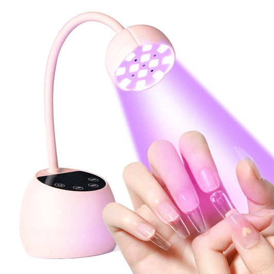 BORNBYME UV Nail Lamp for Gel Nails, 36W UV Nail Light Gooseneck Rechargeable with 4 Time Setting & Smart Auto Sensor for Nail Salon Home Use Lamp